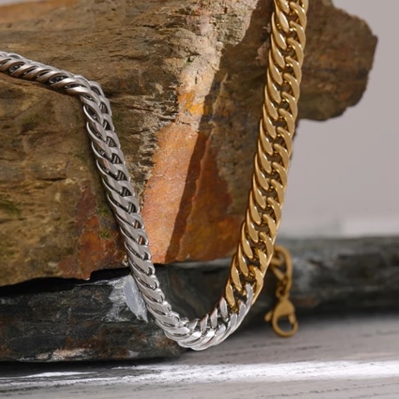 🤍Gold plated texture mix necklace - Picture 4 of 7